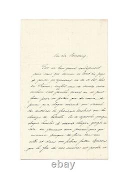 IMPERIAL PRINCE / Signed Autograph Letter / Franco-Prussian War / 1871