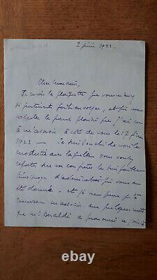 I'll Tell You What I'm Talking About. Autograph Letter Signed By Henri Petiet To Marius Michel Binder