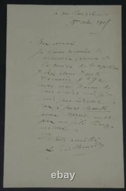 Impressionism Antoine Guillemet Autographed Letter Signed 1905