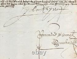 Isabelle of Portugal Letter Signed by Royal Advisers & Charles V 1531