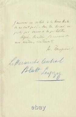Ivan Tourgueniev Signed Autograph Letter About His Friend Flaubert