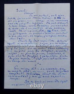 Jacques Chardonne Autography Letter Signed To Roger Nimier, Moqueries