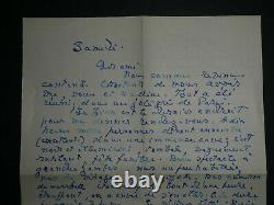 Jacques Chardonne Belle Letter Autograph Signee Au Hussard Roger Nimier 1957