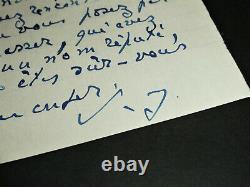 Jacques Chardonne Belle Letter Autograph Signee Au Hussard Roger Nimier 1957