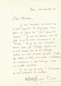 Jacques Dupin autograph letter signed, Yeats, Miró engraving, Lepatre, Calder
