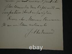 Jacques Hadamard - Autographed Letter Signed Regarding a 3-Page Interview, 1917