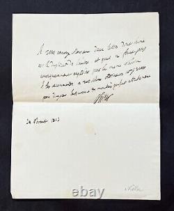 Jacques NECKER Autographed Letter Signed 1803
