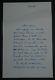 Jacques Perret, Writer Signed Autograph Letter 2 Pages