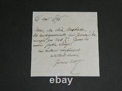 James TISSOT Signed Autograph Letter, about Joan of ARC, 1896