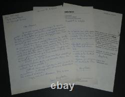 Jean Anglade Set of 3 Autographed and Typed Letters Signed 1967