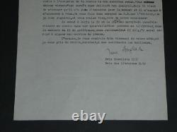 Jean Anglade Set of 3 Autographed and Typed Letters Signed 1967