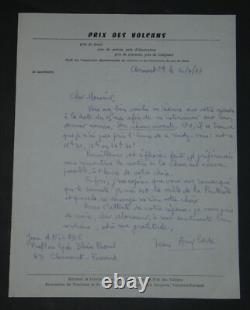 Jean Anglade Set of 3 Autographed and Typed Letters Signed 1967