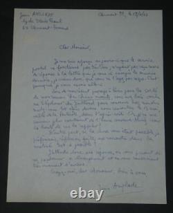 Jean Anglade Set of 3 Autographed and Typed Letters Signed 1967