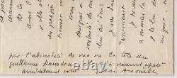 Jean Anouilh Autographed Letter Signed to Thierry Maulnier 1950