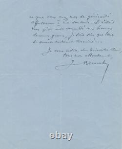 Jean BRUNHES has a signed autograph letter of the geographer