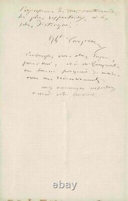 Jean-Baptiste CARPEAUX Autographed Letter Signed: His Nostalgia for Sculpture