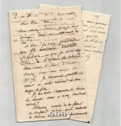 Jean-Baptiste ROQUES 2 Autographed Letters Signed to Artaud de Montor 1837/38