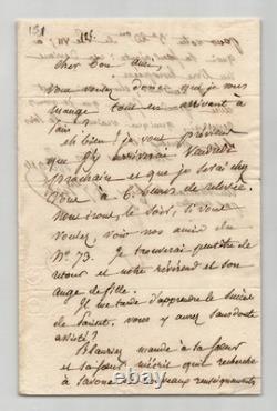 Jean-Baptiste ROQUES 2 Autographed Letters Signed to Artaud de Montor 1837/38