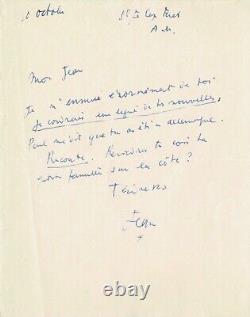 Jean COCTEAU Autographed letter to Jean MARAIS during the war. 1944