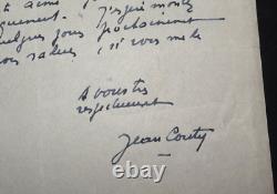 Jean COUTY SIGNED AUTOGRAPH LETTER