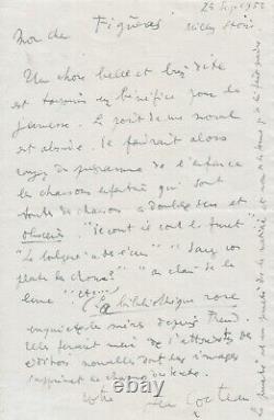 Jean Cocteau Autograph Letter Signed L'immorality Des Chansons Pour Enfants