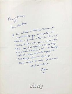 Jean Cocteau Signed Autograph Letter