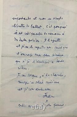 Jean Cocteau Signed Autograph Letter