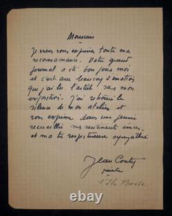 Jean Couty Autographed Signed Letter