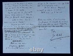 Jean Galtier-boissière Autographe Letter Signed By 4 Pages To Dominique Braga