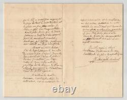 Jean-Gustave Courcelle-Seneuil Signed Autographed Letter 1855