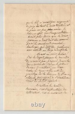 Jean-Gustave Courcelle-Seneuil Signed Autographed Letter 1855