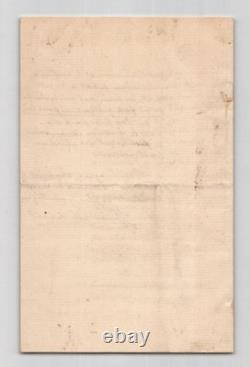 Jean-Gustave Courcelle-Seneuil Signed Autographed Letter 1855