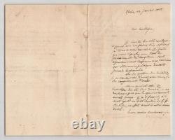 Jean-Gustave Courcelle-Seneuil Signed Autographed Letter 1855
