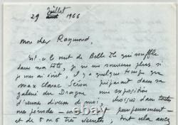 Jean Hélion Autograph Letter Signed to Raymond Queneau, 1966