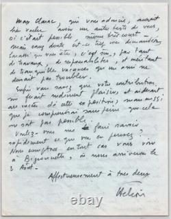 Jean Hélion Autograph Letter Signed to Raymond Queneau, 1966