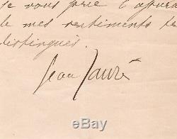 Jean Jaurès Letter Signed November 20, 1906 Paris Humanity
