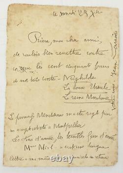 Jean Lorrain Autograph Letter Signed Around 1899