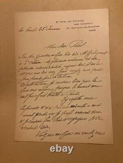 Jean Lorrain Writer Autograph Letter Signed At Porel Sainte-roulette 1904