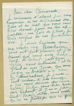 Jean Marais (1913-1998) Beautiful and long signed autograph letter in 1963 2 pages