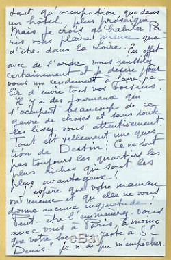 Jean Marais (1913-1998) Long Autograph Letter Signed In 1961 4 Pages