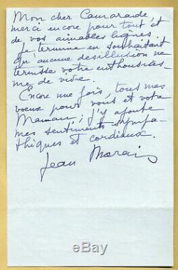 Jean Marais (1913-1998) Long Autograph Letter Signed In 1961 4 Pages