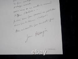 Jean Messagier Letter Autography Signed, 1992