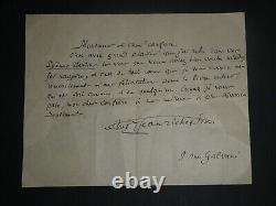 Jean Richepin Autographed Signed Letter