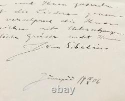 Jean SIBELIUS Autographed letter signed to his publisher Robert Liénau