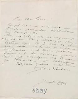 Jean SIBELIUS Autographed letter signed to his publisher Robert Liénau