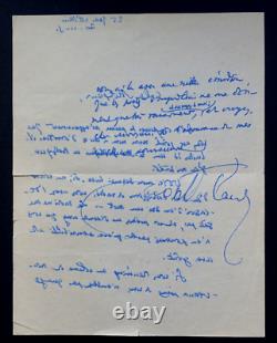 Jean Tharaud Signed Autographed Letter