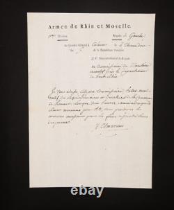 Jean-Victor Tharreau Autographed Letter Signed Deserteurs de Hausen