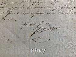 Jean de Bry, Prefect of Doubs, autograph signed letter, 1801