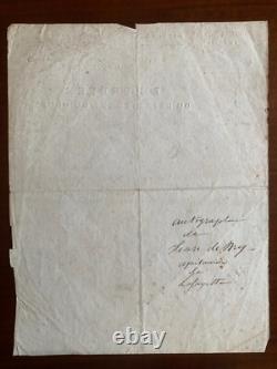 Jean de Bry, Prefect of Doubs, autograph signed letter, 1801