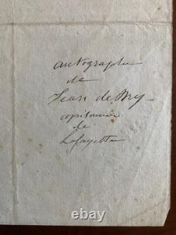 Jean de Bry, Prefect of Doubs, autograph signed letter, 1801